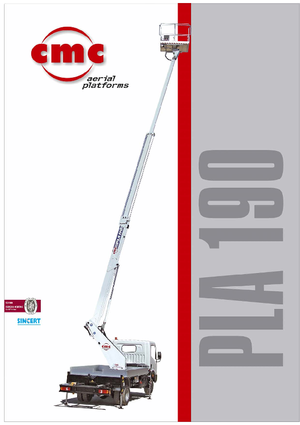 Tehergépkocsira szerelt teleszkópos munkaállványok CMC PLA190