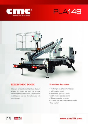 Tehergépkocsira szerelt teleszkópos munkaállványok CMC PLA148