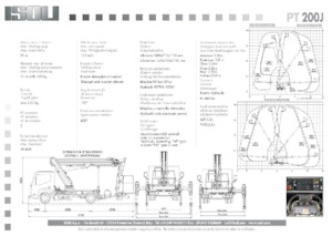 Tehergépkocsira szerelt teleszkópos munkaállványok ISOLI PT200J