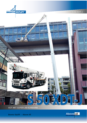 Tehergépkocsira szerelt teleszkópos munkaállványok Bronto Skylift S 50 XDTJ