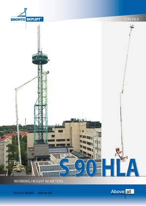 Tehergépkocsira szerelt teleszkópos munkaállványok Bronto Skylift S 90 HLA