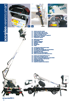 Tehergépkocsira szerelt teleszkópos munkaállványok Oil & Steel Scorpion 1490
