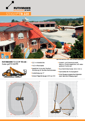 Tehergépkocsira szerelt teleszkópos munkaállványok Ruthmann TB 220 V3