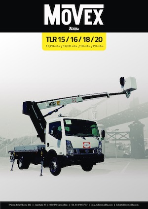Tehergépkocsira szerelt teleszkópos munkaállványok Movex TLR 15