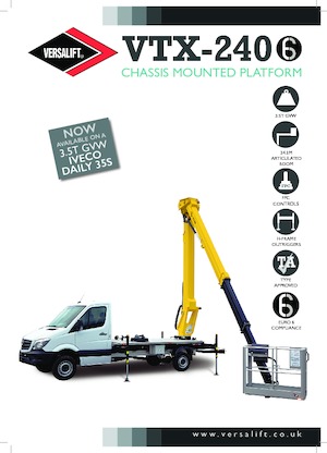 Tehergépkocsira szerelt teleszkópos munkaállványok Versalift VTX-240 