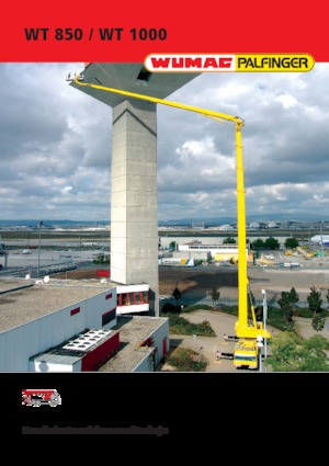 Tehergépkocsira szerelt teleszkópos munkaállványok Palfinger WT 1000