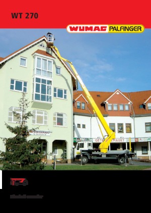 Tehergépkocsira szerelt teleszkópos munkaállványok Palfinger WT 270