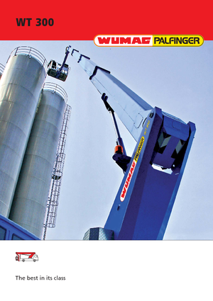 Tehergépkocsira szerelt teleszkópos munkaállványok Wumag-Palfinger WT 300.3