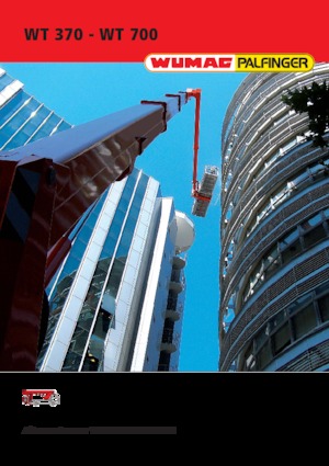 Tehergépkocsira szerelt teleszkópos munkaállványok Palfinger WT 370