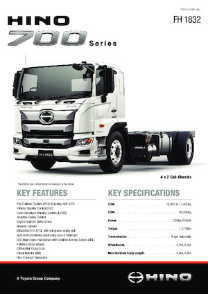 Nyergesvontatók Hino 700 FH 1832 4x2