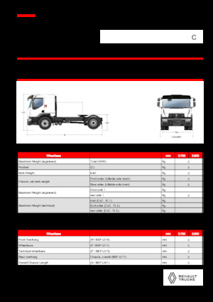 Nyergesvontatók Renault C CAB2300 460 4X2 T E6