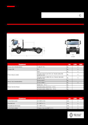 Nyergesvontatók Renault C CAB2300 460 4X2 T E6
