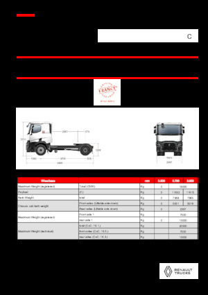 Nyergesvontatók Renault C T4X2 OFF ROAD 11L E6
