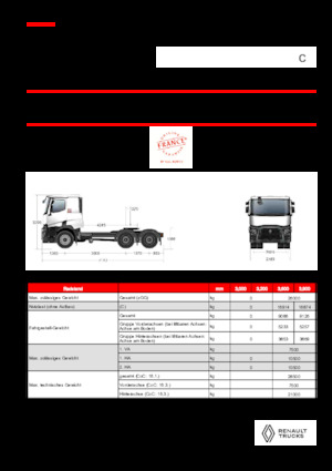 Nyergesvontatók Renault C T6X4 13L E6