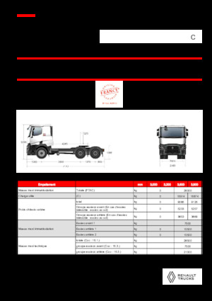 Nyergesvontatók Renault C T6X4 13L E6