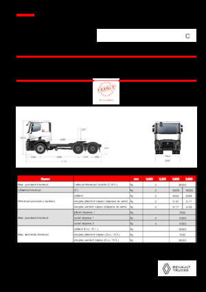 Nyergesvontatók Renault C T6X4 OFF ROAD 11L E6