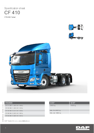 Nyergesvontatók DAF CF 410 FTN