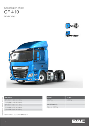 Nyergesvontatók DAF CF 480 FTP