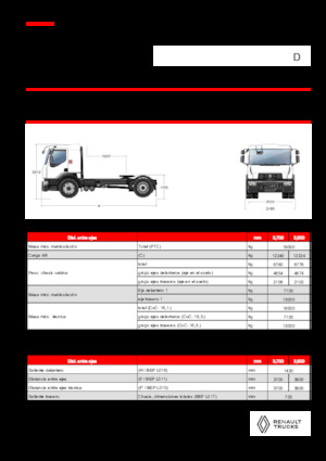 Nyergesvontatók Renault D 19 WIDE 4X2 T 460 E6