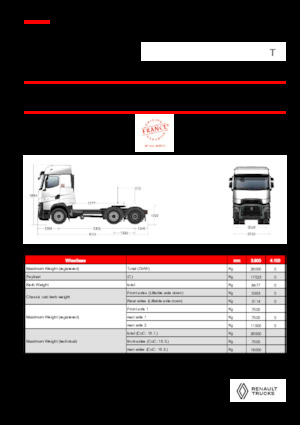 Nyergesvontatók Renault T HIGH T6X2 PUSHER 13L E6