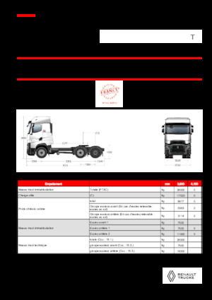 Nyergesvontatók Renault T HIGH T6X2 PUSHER 13L E6