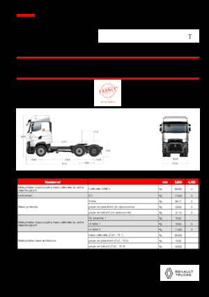 Nyergesvontatók Renault T HIGH T6X2 PUSHER 13L E6