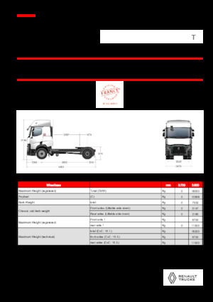 Nyergesvontatók Renault T T4X2 X-LOW 11L E6