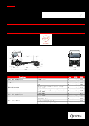 Nyergesvontatók Renault T T4X2 X-LOW 11L E6