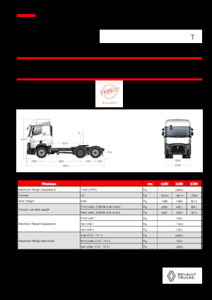 Nyergesvontatók Renault T T6X2 LOW 11L E6