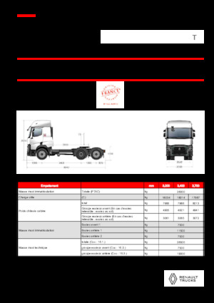 Nyergesvontatók Renault T T6X2 LOW 11L E6