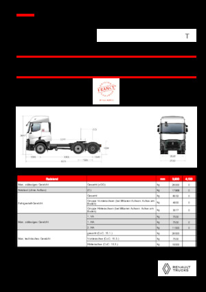 Nyergesvontatók Renault T T6X2 PUSHER 11L E6