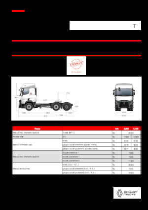Nyergesvontatók Renault T T6X2 PUSHER 13L E6