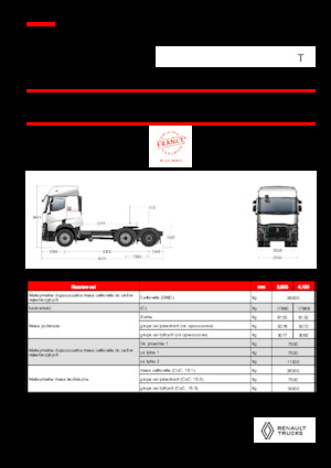 Nyergesvontatók Renault T T6X2 PUSHER 13L E6