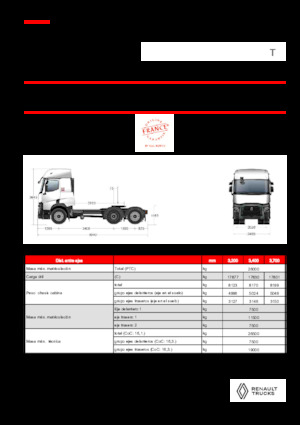 Nyergesvontatók Renault T T6X2 TAG 13L E6