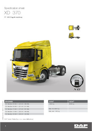 Nyergesvontatók DAF XD 370 FT