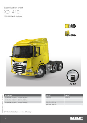 Nyergesvontatók DAF XD 370 FTG