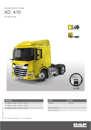 Nyergesvontatók DAF XD 410 FTP