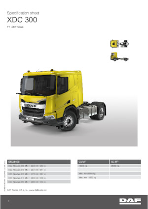 Nyergesvontatók DAF XDC 340 FT