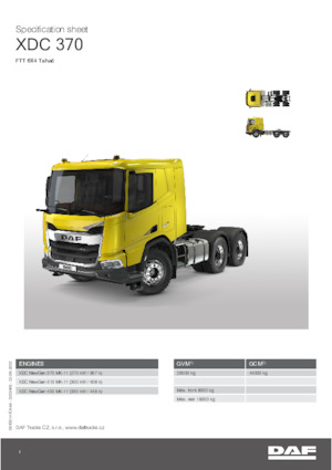 Nyergesvontatók DAF XDC 410 FTT