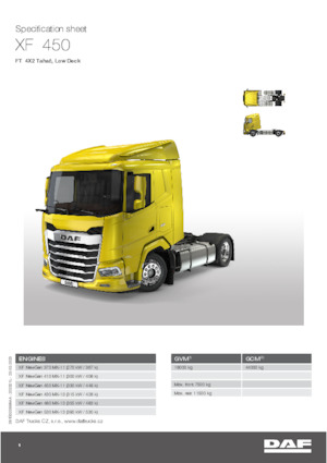Nyergesvontatók DAF XF 370 FT Low Deck