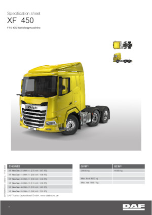 Nyergesvontatók DAF XF 410 FTG
