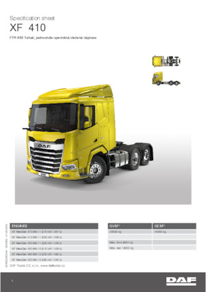 Nyergesvontatók DAF XF 410 FTR