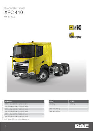 Nyergesvontatók DAF XFC 410 FTT