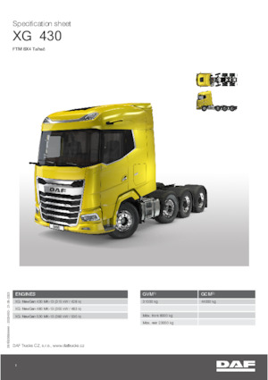 Nyergesvontatók DAF XG 430 FTM