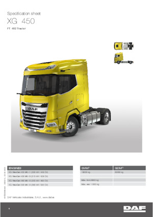 Nyergesvontatók DAF XG 480 FT