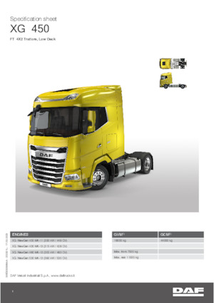 Nyergesvontatók DAF XG 430 FT Low Deck