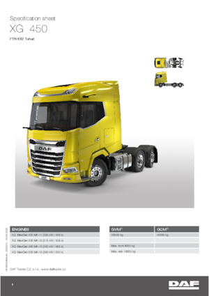 Nyergesvontatók DAF XG 450 FTN