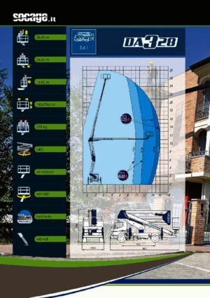 Tehergépkocsira szerelt csuklógémes munkaállványok Socage DA 328 forSte