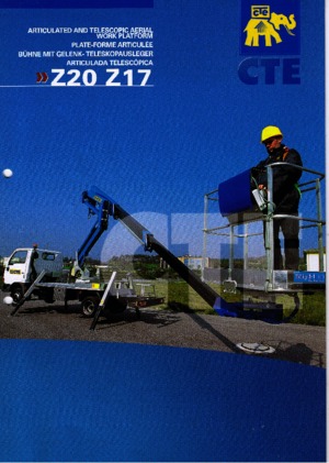 Tehergépkocsira szerelt csuklógémes munkaállványok CTE Z 17