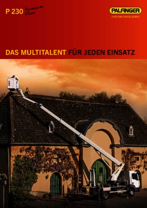 Tehergépkocsira szerelt teleszkópos munkaállványok Palfinger P 230